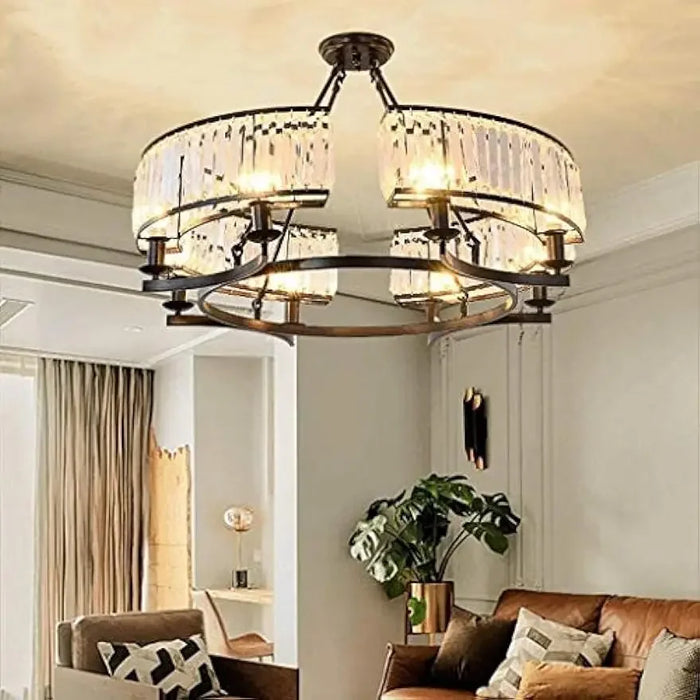 Modern Elegant Round Chandelier Ceiling Light Crystal Droplets Simply Stunning Effect crystal chandelier