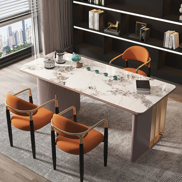 Laptop Office Desk Wooden Filing Cabinets Glass Organizer Writing Desk Reception Standing Scrivania Con Cassetti Home Furniture