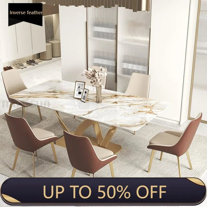 New Arrival Dining Table Custom Center Coffee Glossy Marble Base Island Dining Tables Kitchen Mesas De Jantar Dining Room Set
