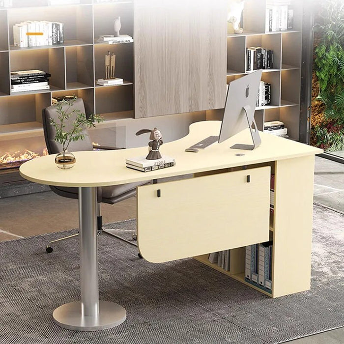 Bookshelf Storage Office Desk Writing Living Room Vanity Corner Computer Desks Metal Legs Shelf Mesa De Computador Furniture