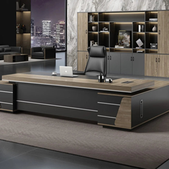 Light Luxury Boss Office Desk Combination Simple Modern Business Furniture CEO Desk Supervisor Large Desk Leader Office Computer