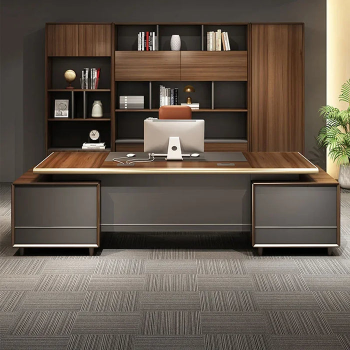 Vanity Computer Table Pc Desk Stand Up Wood Desk Floating Executive Office Table Drafting Mesa Escritorio Office Furniture