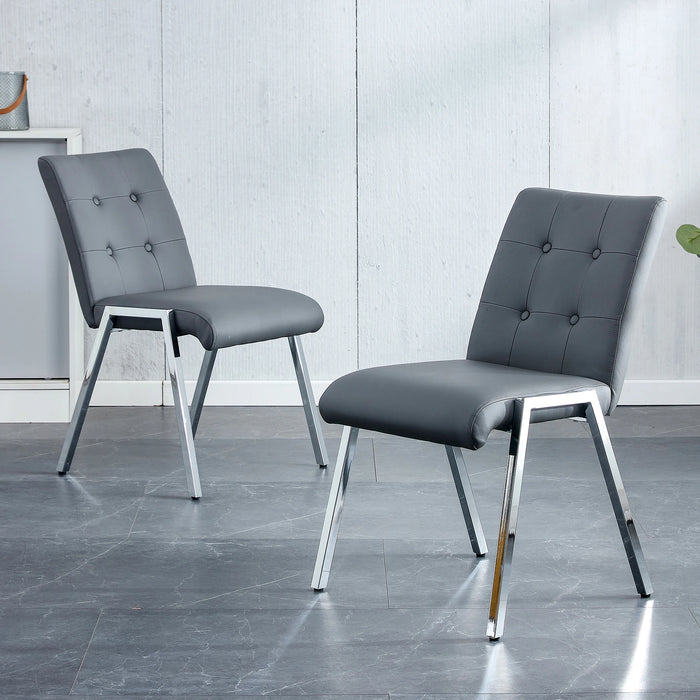 Grid armless high backrest dining chair, 4-piece set, office chair. Suitable for restaurants, living rooms, kitchens, and office