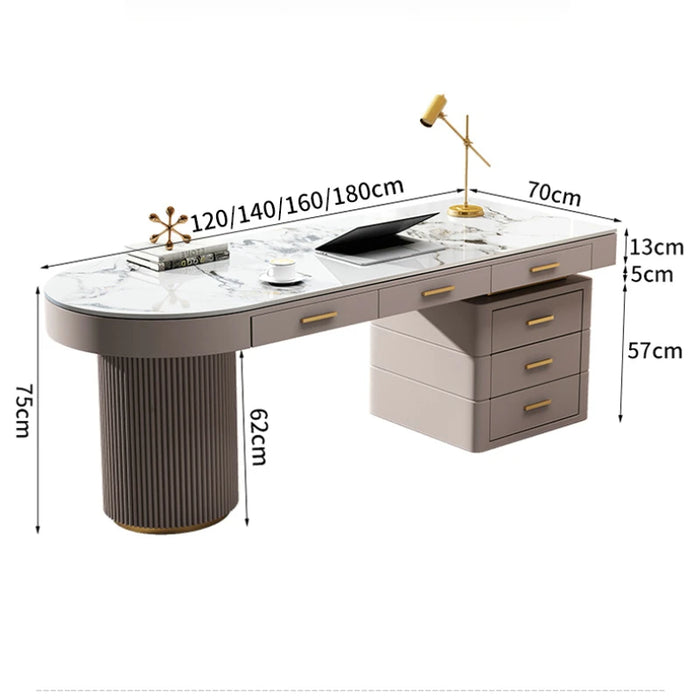 Study Office Work Desk Drawers Accessories Executive Computer Computer Desk Staff Single Scrivania Angolare Furniture HD50WD