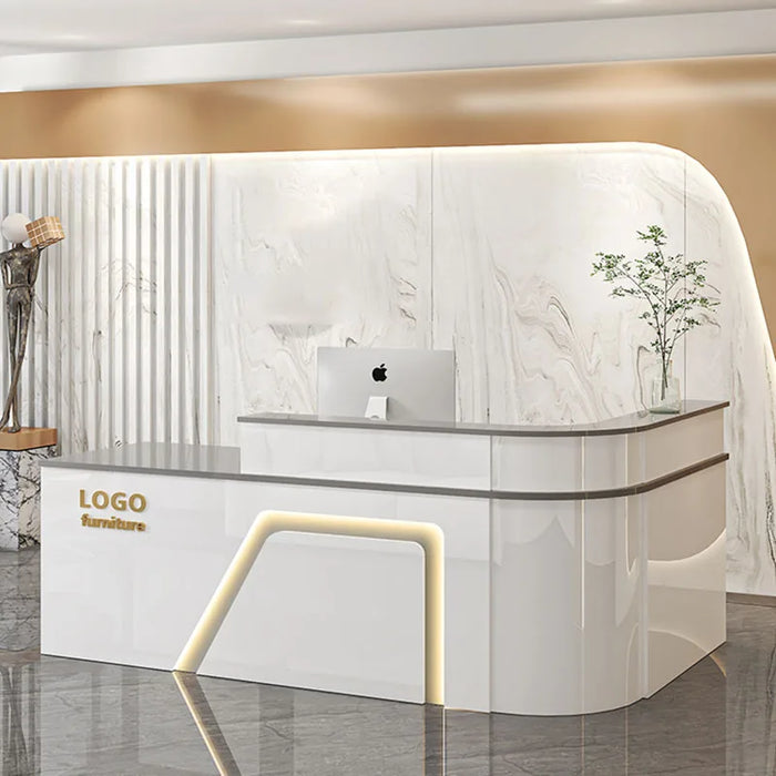 Small Reception Pulpit Office Desk Front White Pulpitos Hair Salon Shop Counter Bar Register Kassentisch Office Desk Furniture