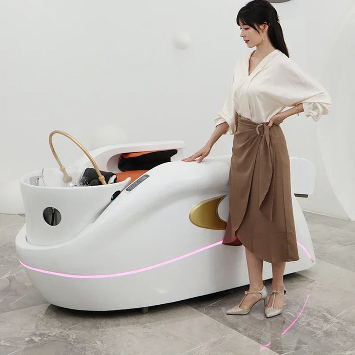 Massage Head Spa Shampoo Chair Hair Water Circulation Luxury Hair Wash Chair Salon Ergonomics Shampouineuse Furniture MQ50XF