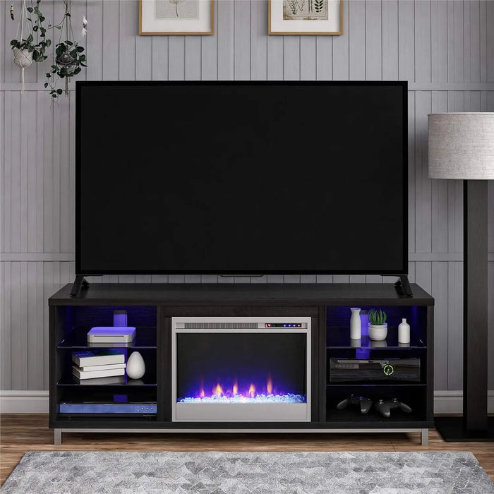 Lumina Fireplace TV Stand for TVs up to 70", White