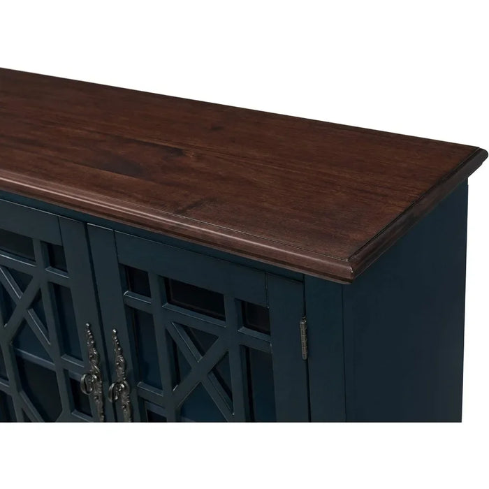 63" W X 35" H Tv Cabinet Palisades TV Stand Catalina Blue With Coffee Top Freight Free Living Room Furniture Home