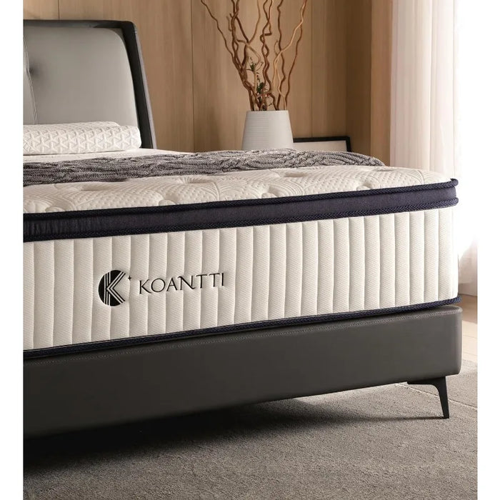 Queen Mattresses in a Box,Memory Foam Hybrid White & Black Mattress with Provide Support and Improve Sleep Mattresses,Pressure
