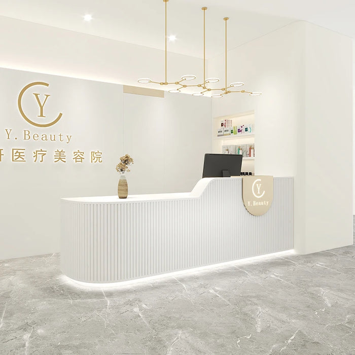 Bar Counter Reception Desks Podium Salon White Modern Register Luxury Front Desk Store Bureau Meuble Reception Furnitures