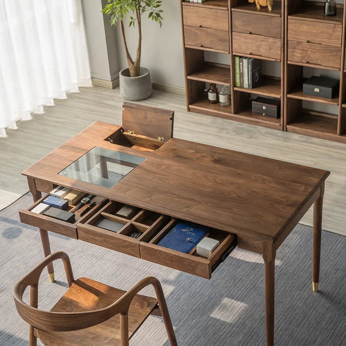 Nordic office table laptop stand computer desk modern oak wood solid wood desk study desk laptop desk laptop table  120*60*75cm