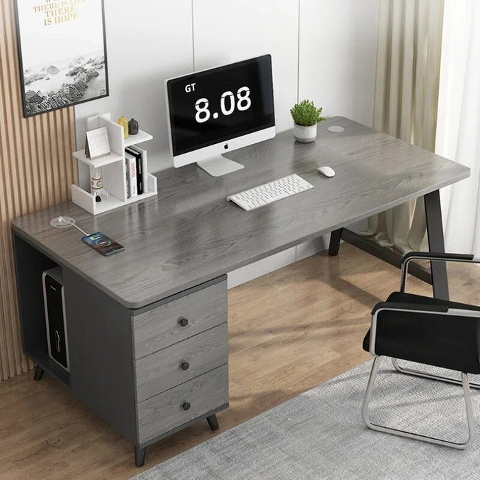 Drawers Slate Office Desks Computer Table Home Bedroom Office Desks Study Combination Escritorio Ordenador Work Furniture QF50OD