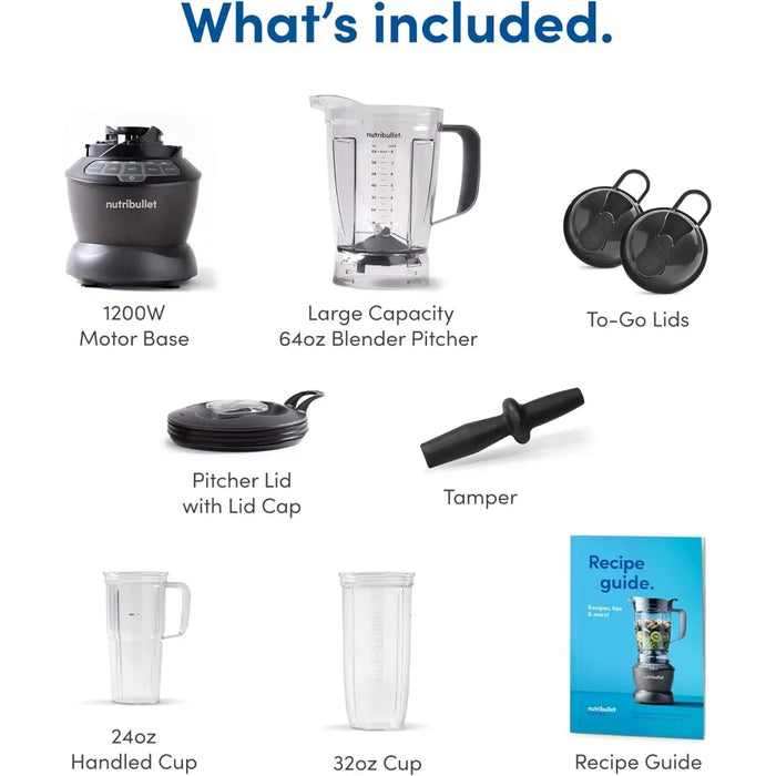 Blender Combo 1200 Watt Dark Gray Juicer Machine Blenders for Kitchen Mixer Appliances Home