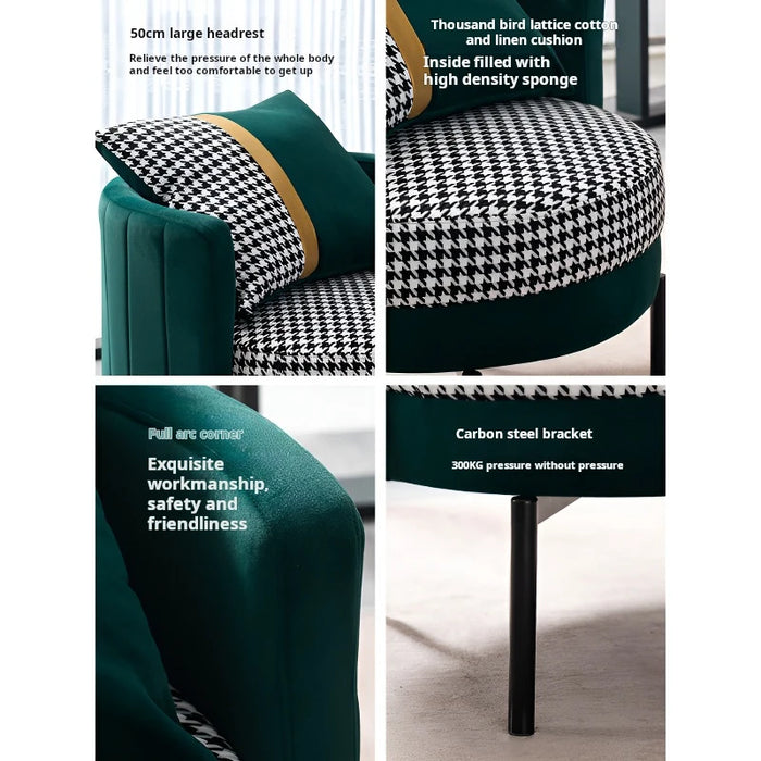 Modern Single sofa Living room furniture 1-person lazy Design Armchair balcony Corner Cafe soft velvet Chair Relaxing ergonomic