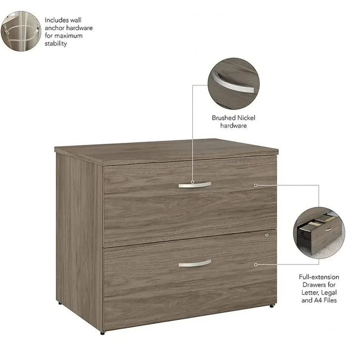 Studio C 2 Drawer Lateral File Cabinet Filing Cabinets Modern Hickory Freight Free Storage Cabinet Furniture Office
