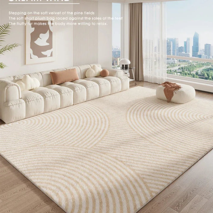 Japanese Style Living Room Decoration Plush Rug Light Luxury Rugs for Bedroom Thicken Non-slip Mat Home Cream Cloakroom Carpet
