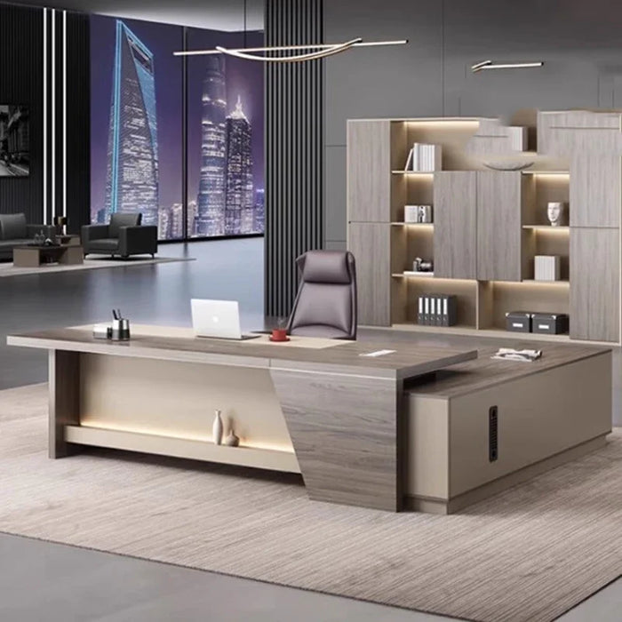 Executive Writing Desk Storage Black Desk L Shape Foldable Modern Manicure Table Work Mesa Para Compuatador Nordic Furniture
