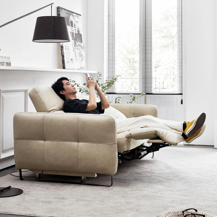 Living Room Office Electric Sofa Lazy Recliner White Leather Floor Modern Sofa Luxury Accent Sillon Electrico Set Furnitures