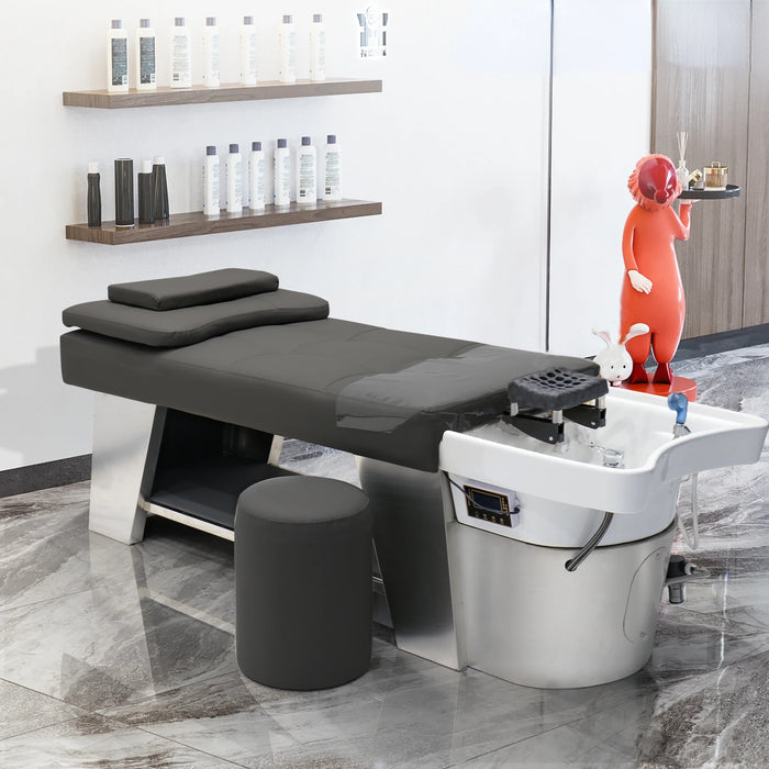 Water Circulation Shampoo Chairs Fumigating Simple Beauty Salon Chair Hair Washing Muebles Para Spa Barber Shop Furniture CY50XT