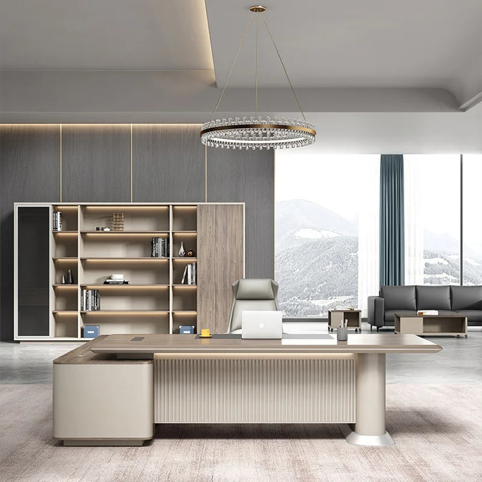 Computer Office Desk Organizer Reception Aesthetic Wood Modern Corner Desk Executive Mesas De Computador Office Furniture
