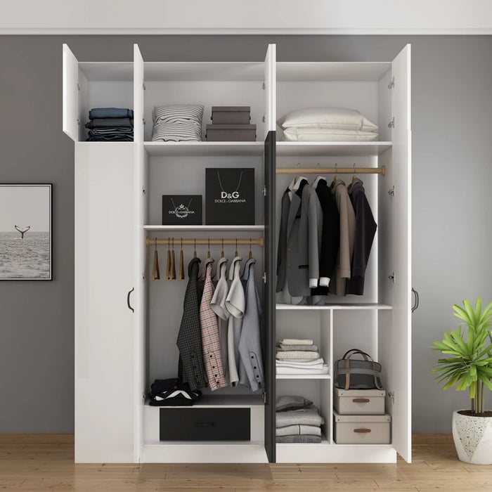 Nordic simple wardrobe modern simple overall economic small house assembly 2-door 3-door 4-door 5-door WARDROBE BEDROOM