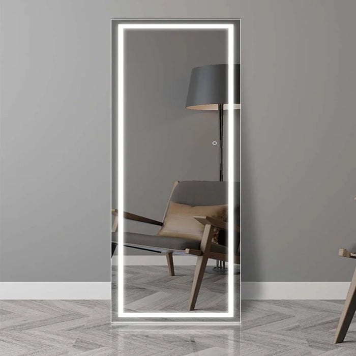 Vanity Mirror Lighted Full Body Length Light Up Touch Mirror Bathroom Mirrors Full-body Floor Wall Large Decorative Shower Home
