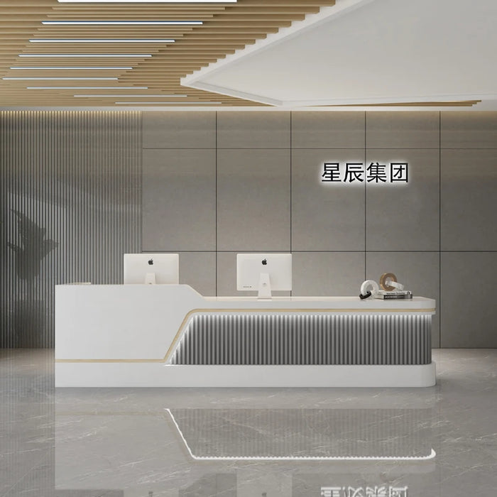 Luxury Store Reception Desks Check Out White Advisory Cashier Pulpit Beauty Salon Lighting Cabinet Bureau Meuble Salon Furniture