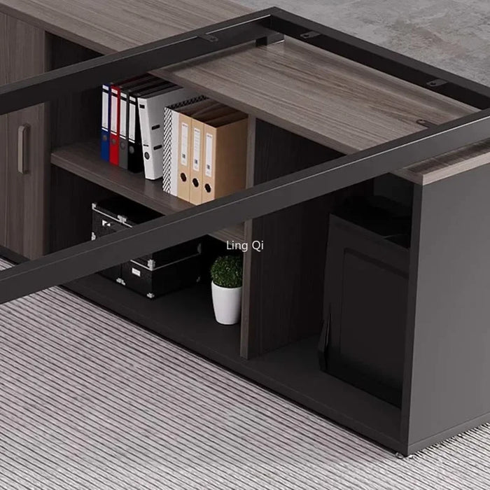 Black Executive Office Desk Storage Vanity Mid Century Modern Computer Desks Secretary Organizer Bureau Meuble Dining Room Sets