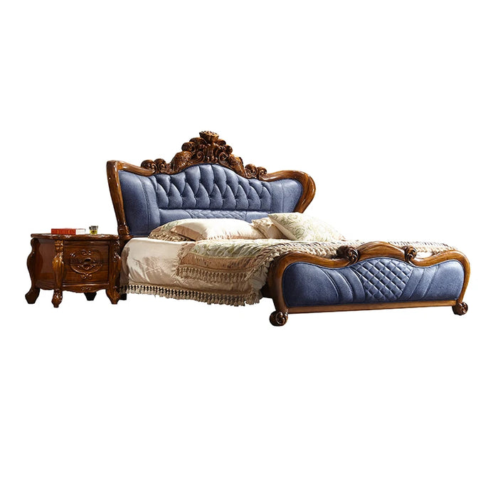 Waterproof Leg Edges Double Bed King Wood Luxury Loft Double Bed High Support Frame Baby Girl Camas Matrimonial Furniture