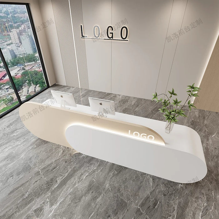 Beauty Salon Office Reception Desk Study Bar Writing Reception Counter Shop Restaurant Escritorios Office Furniture LJ50RT