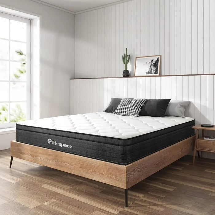 Multiple sizes,10/12 Inch Grey Memory Foam Hybrid Queen Mattresses in a Box,Individual Pocket Spring Breathable