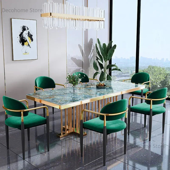 Nordic Luxury High End Slate Dining Tables Restaurant Designer Dining Table Simple Office Conference Tables Home Furniture