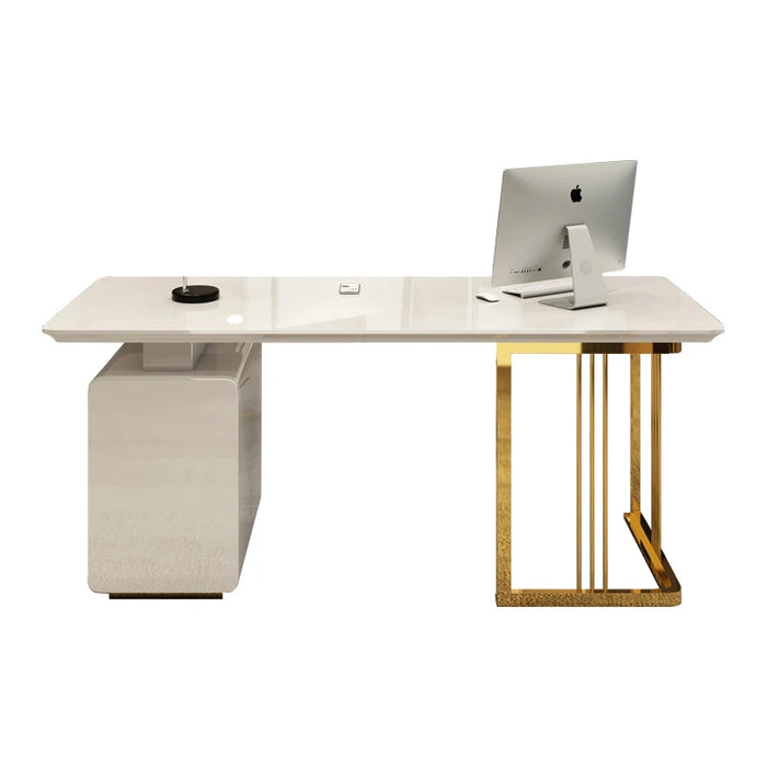 Luxurious small family desk Home ins net red white paint desk Simple style modern computer desk