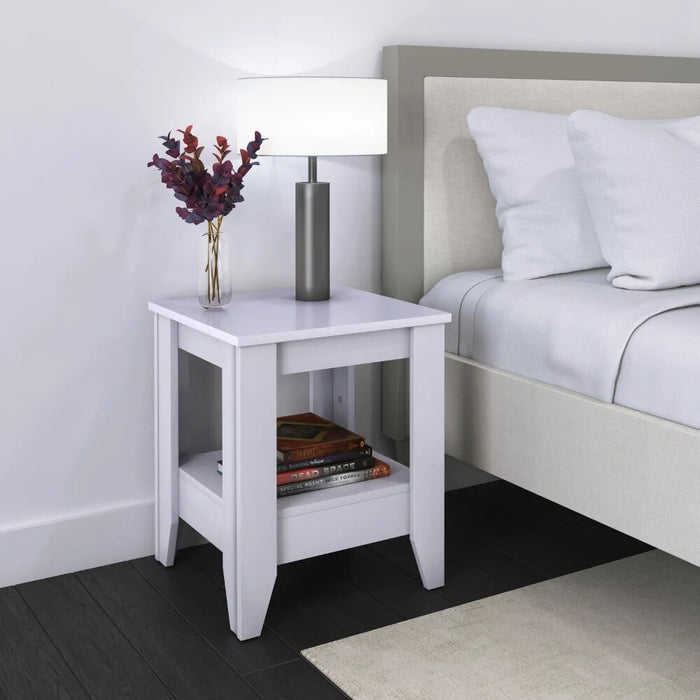 Prato Classic Nightstand, White  nightstands  furniture bedroom