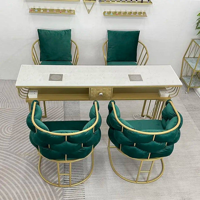 Modern Professional Nail Table Beauty Makeup Luxury Manicure Nail Table Reception Cleaner Tavolo Manicure Salon Furniture BL50NT