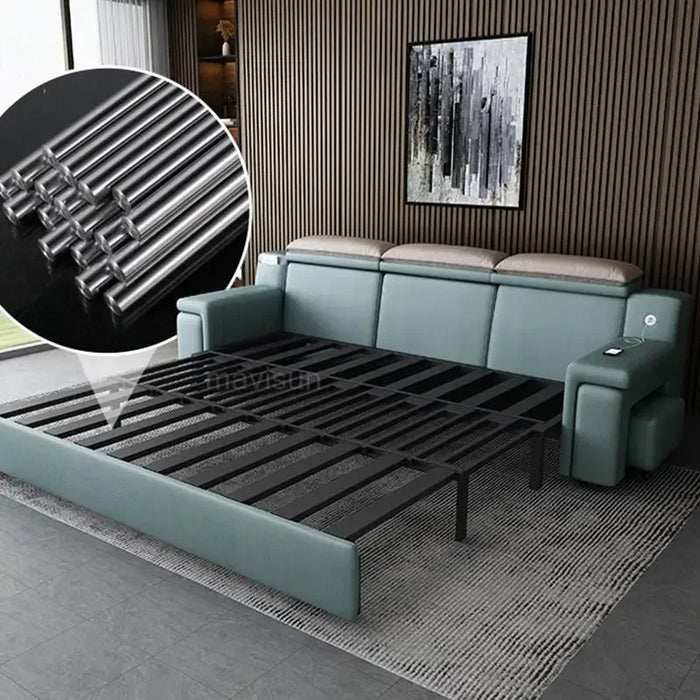 Modern Multifunctional Technology Cloth Sofa Bed Living Room Small Apartment Storage Folding Sofa Chaise Smart Home Furniture