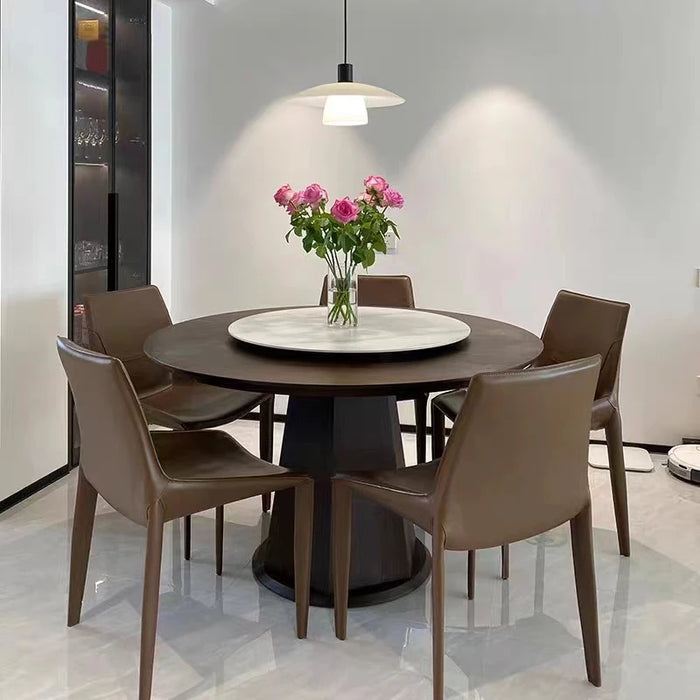 Italian Modern Dining Tables Nordic Wooden Round Minimalist Luxury Dining Tables Combination Mesa Restaurant Furniture QF50DT