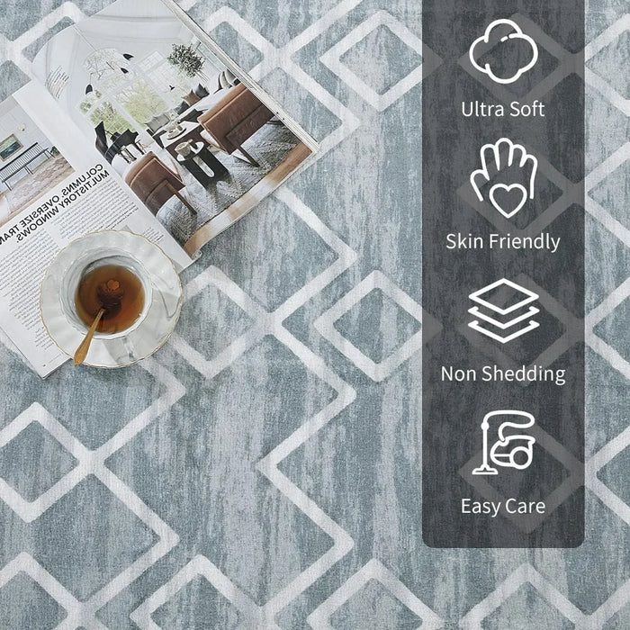 Bedrooom Carpet Living Room Mats Modern Geometric Contemporary Home Deco Machine Washable Carpet for Rooms Hip Rug the Floor