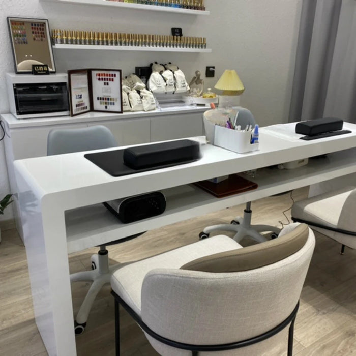 Manicure Beauty Salon Nail Tables Dressing Professional Luxury White Nail Tables Living Room Mesa Manicura Furniture MR50NT