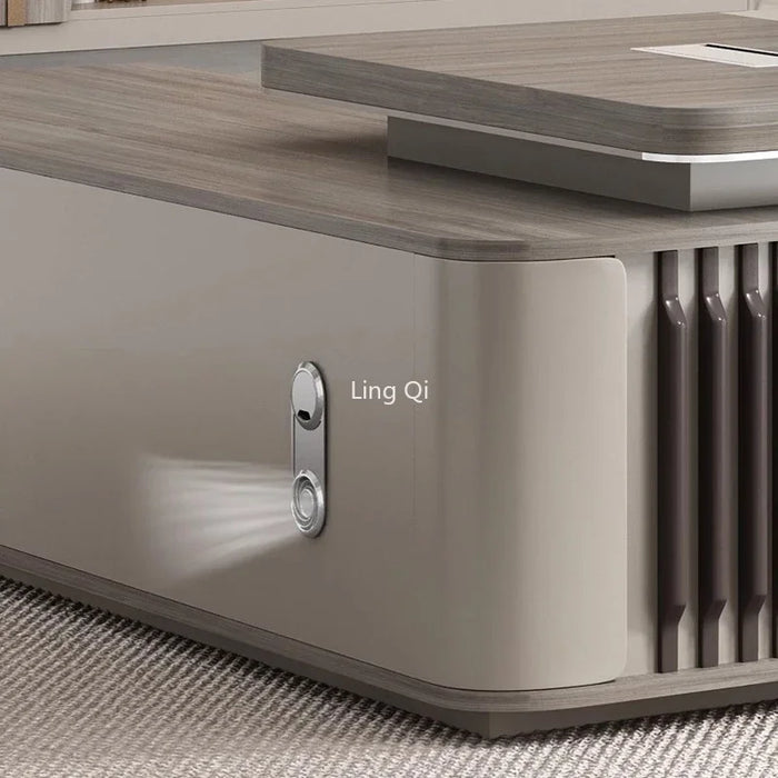 Modern Luxury Office Desk Vanity Reception Conference L Shaped Filing Cabinets Executive European Mesa Escritorio Home Furniture
