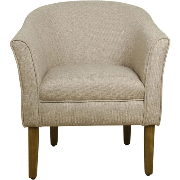 Living room chairs, bucket shaped chairs, cream and brown, suitable for family living room sofa chairs