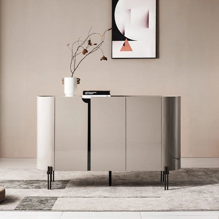 Italian minimalist sideboard Italian small apartment door stainless steel porch cabinet slate countertop cupboard