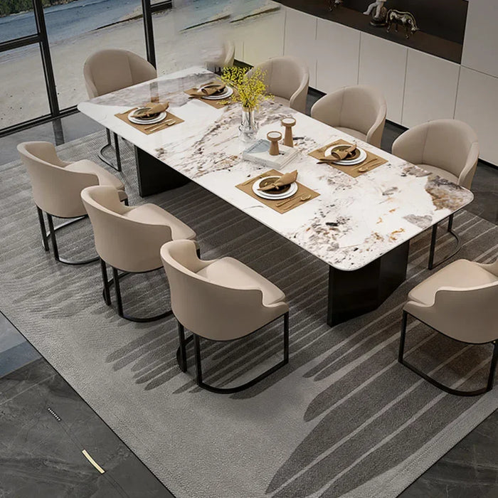Center apartment Dining Tables Side Kitchen Breakfast Outdoor Modern Dining Tables Marble Stone Luxury Mesas De Jantar Furniture