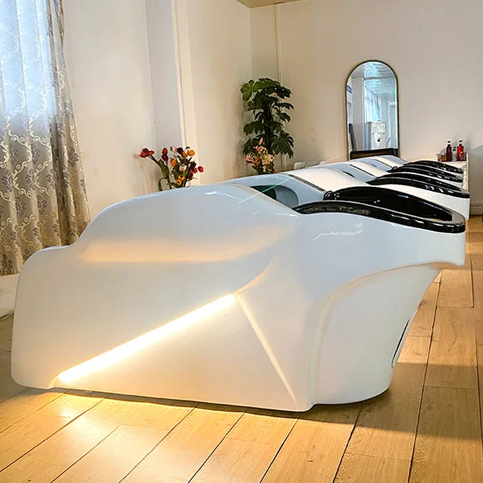 Portable Hair Washing Chair Lighting Luxury Massage Salon Ergonomics Equipments Chair Krzeslo Szampon Salon Furniture MQ50XF