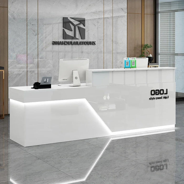 Cashier Office Reception Desk Front Counter Modern Simple Office Front Salon Reception Desk Hotel Comptoir Magasin Furniture