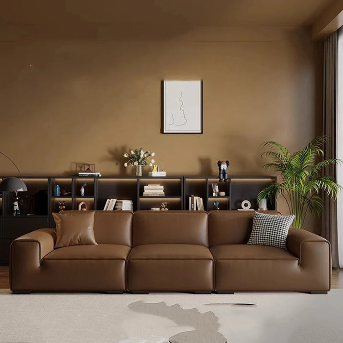 Brown Europe Relax Sofa Lazy Bean Bag High Back Large Sofa Wood Modern Luxury Muebles Para Salas Modernos Home Furniture