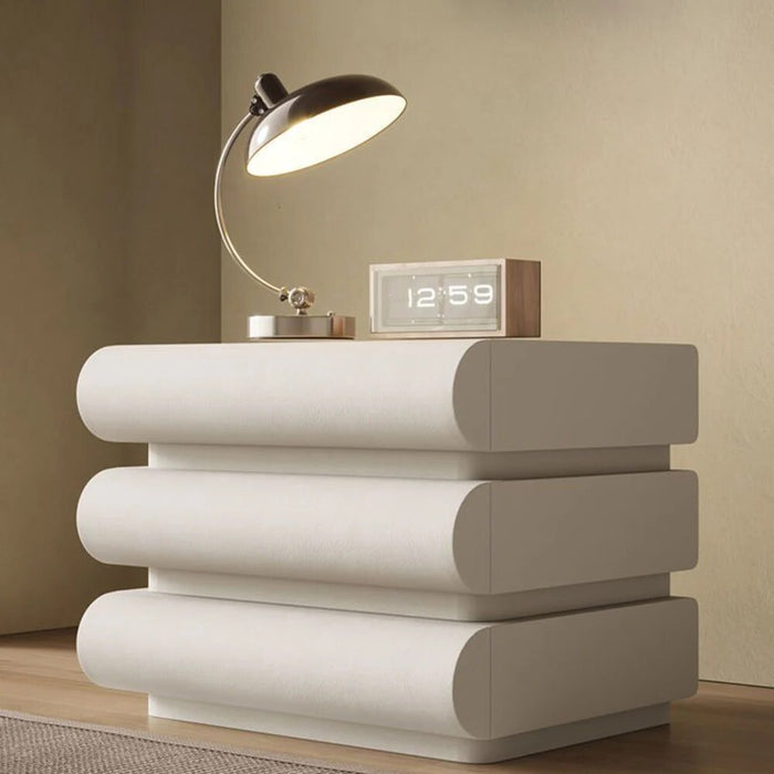 Dressers Mobile Bedside Microfibrous Three Drawer Solid Wood Table Skin Pine Nightstands Minimal Household Bedroom Furniture