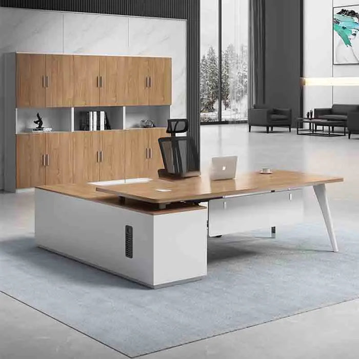 Executive Storage Office Desks Working Corner Reading Wooden Office Desks Keyboard Drawers Scrivania Ufficio Lavoro Furnitures