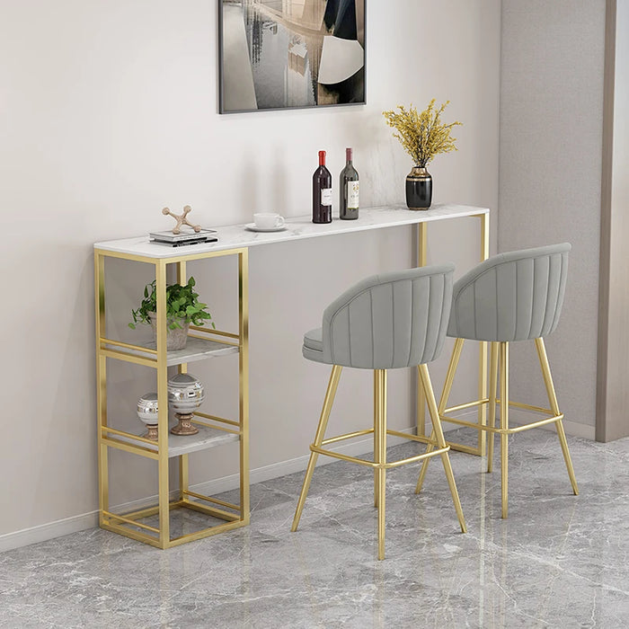 Nordic Luxury Bar Table Dining Chairs Rock Long Strip Living Room Lounge Chairs for Kitchen 4 Chair Sets 스툴 의자 Home Furniture