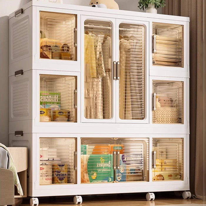 Simple Room Clothing Rack Wardrobes Foldable Modern Display Plastic Cabinets Living Room Mobile Guarda Roupa Furniture Bedroom